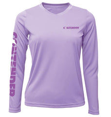Contender Womens Lilac V-neck Long Sleeve Performance Shirt