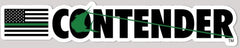Contender Green Line Vinyl Decal Sticker