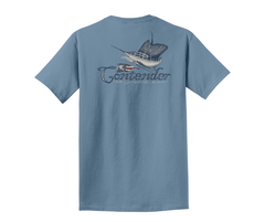 Contender "Going to Sea" Faded Denim Short Sleeve Shirt