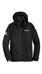 Contender Black Hooded Slicker Jacket