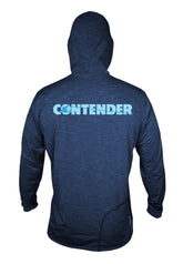 Contender Navi Mens Long Sleeve Hooded Performance