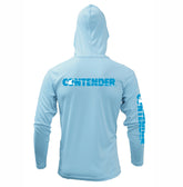 Contender Youth Ice Blue Long Sleeve Hooded Performance Shirt