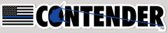 Contender Blue Line Vinyl Decal Sticker