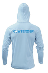 Contender Classic Ice Blue Long Sleeve Hooded Performance Shirt