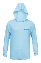 Contender Classic Ice Blue Long Sleeve Hooded Performance Shirt