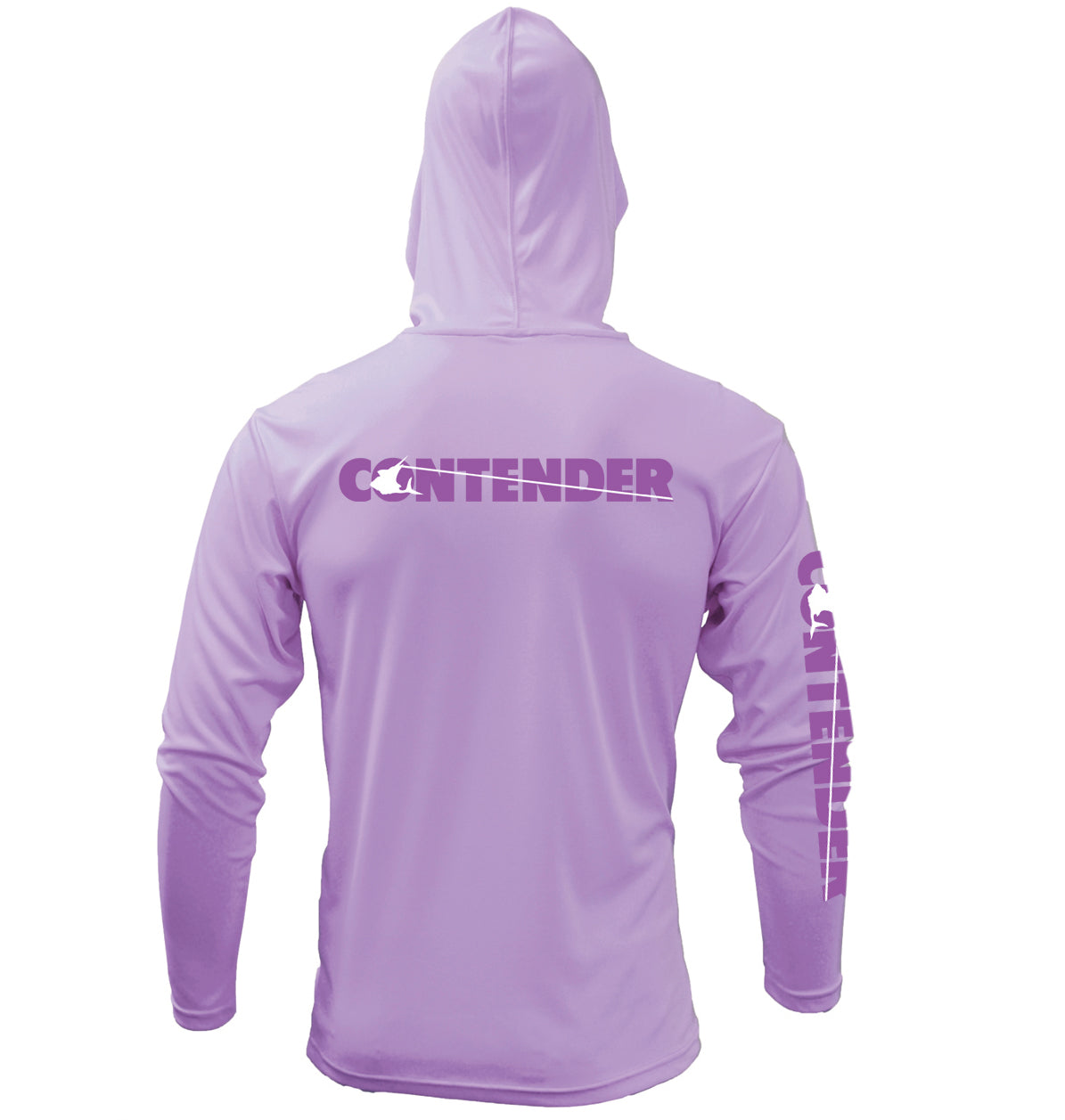 Contender Youth Lilac Long Sleeve Hooded Performance Shirt