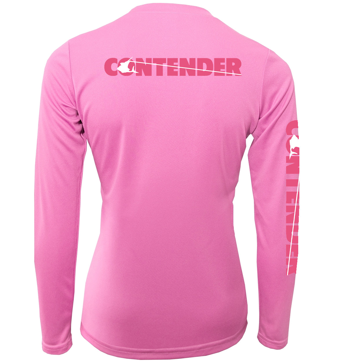 Contender Womens Pink V-neck Long Sleeve Performance Shirt