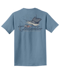 Contender "Going to Sea" Faded Denim Short Sleeve Shirt