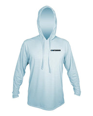 Contender Mens Sky Blue Hooded Long Sleeve Performance Shirt