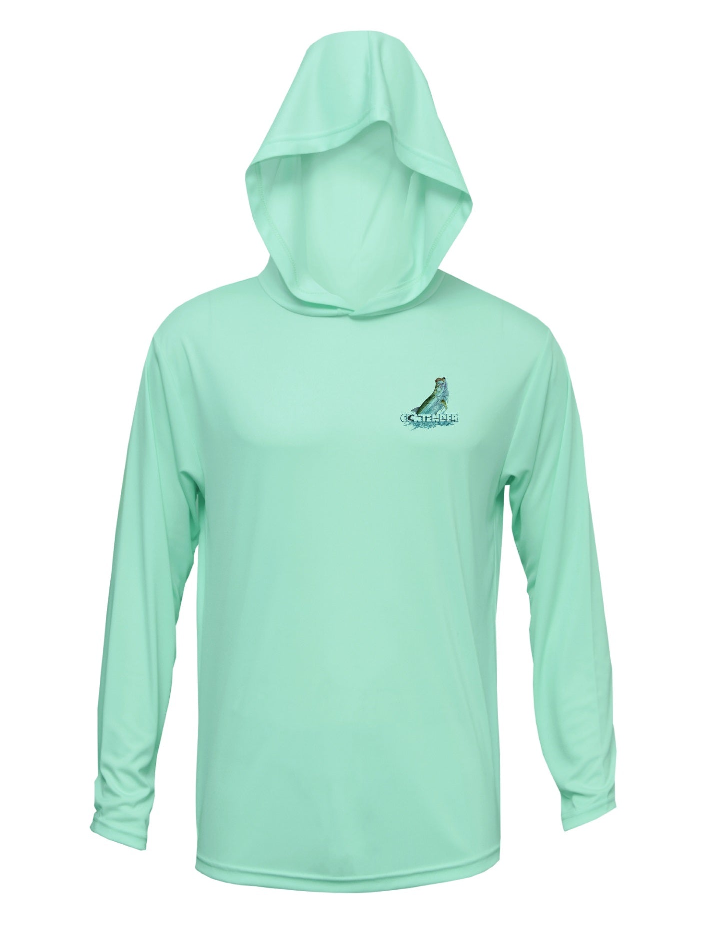 Contender 26 Bay Seafoam Long Sleeve Hooded Performance Shirt