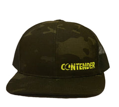 Contender Tactical Multi Camo Black Trucker Snapback Hat